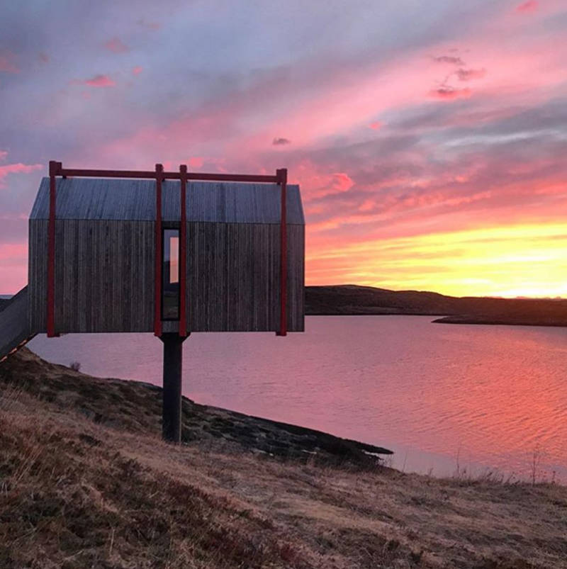 Elevated Room And Pink Sky