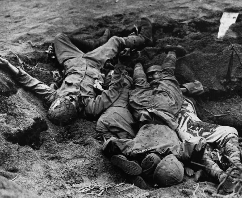 Dead Japanese Soldiers At Iwo Jima