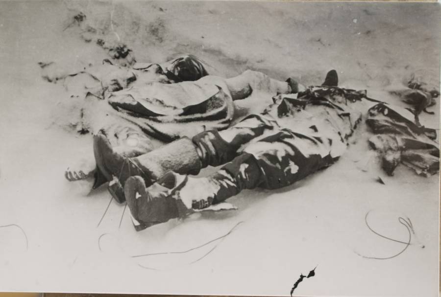 Dead Bodies Buried In Snow In Stalingrad