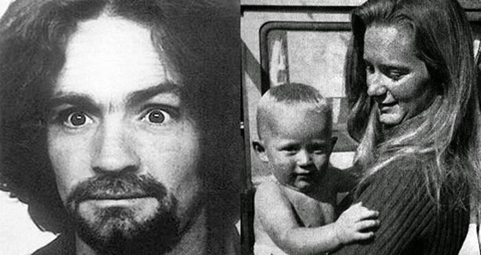 Manson Beside Michael Brunner Held By Mom