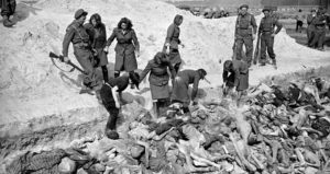 Ss Female Guards Throw Bodies In Grave