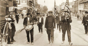 Coxey Sarmy Men With Flags And Drums