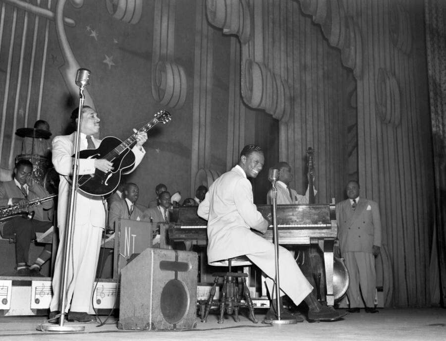 Nat King Cole Playing The Piano