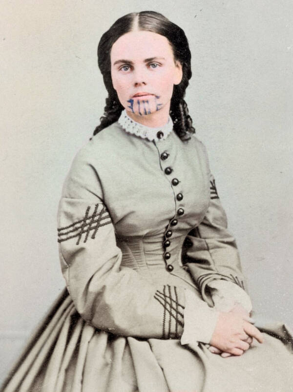 Colorized Black And White Photos Olive Oatman