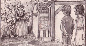 Drawing Of Witch And Hansel And Gretel Featured