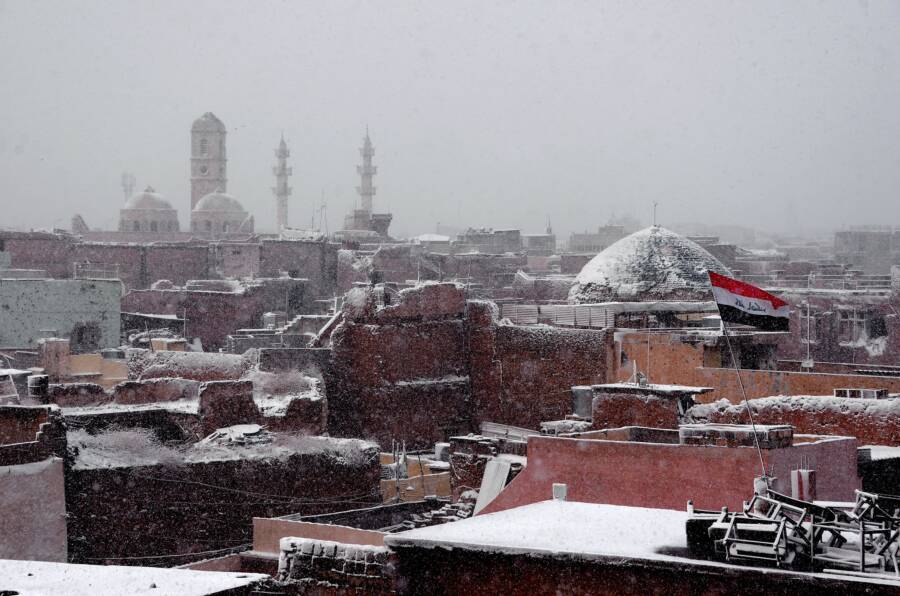 Snow In Iraq Mosul