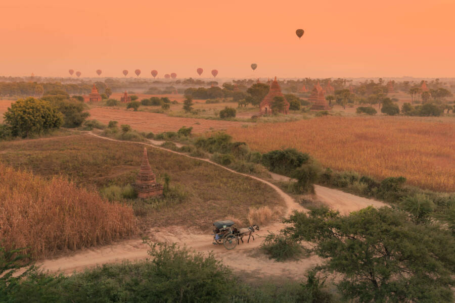 Bagan Plains With Pagodas