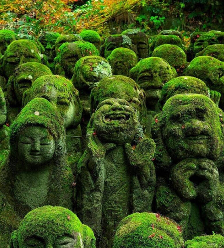 Mossy Faced Statues