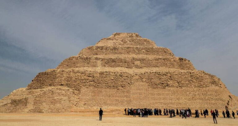 People Outside Of Pyramid Of Djoser