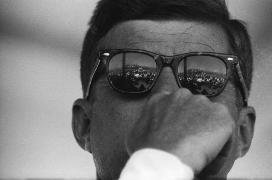 John F Kennedy Wearing Sunglasses
