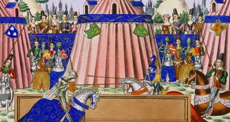 Medieval Manuscript With Blue