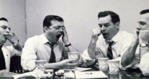 Men Yawning