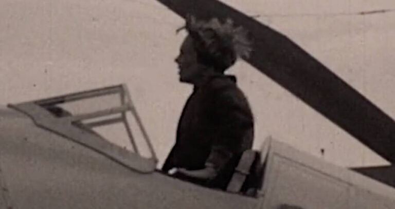 Amelia Earhart In Plane In Dallas