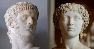 Busts Of Nero And Sabina