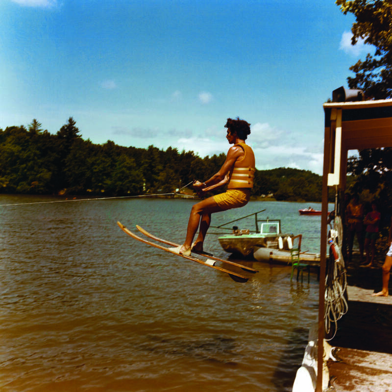 Waterskiing At American 1970s Summer Camp