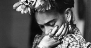 Frida Kahlo Looking Pensive