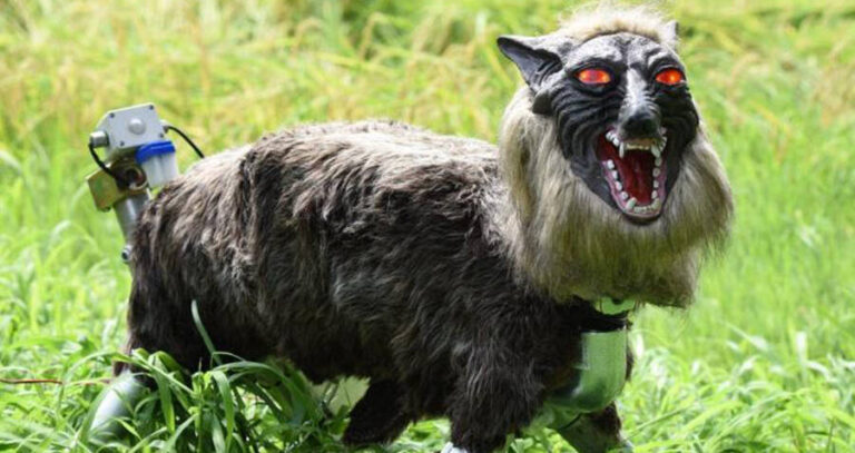 Robotic Wolf In The Grass