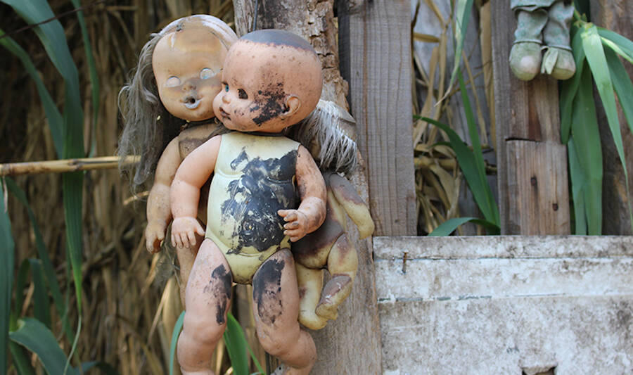 Two Dolls Hugging