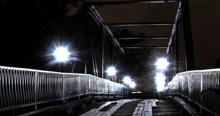Goatman's Bridge At Dark