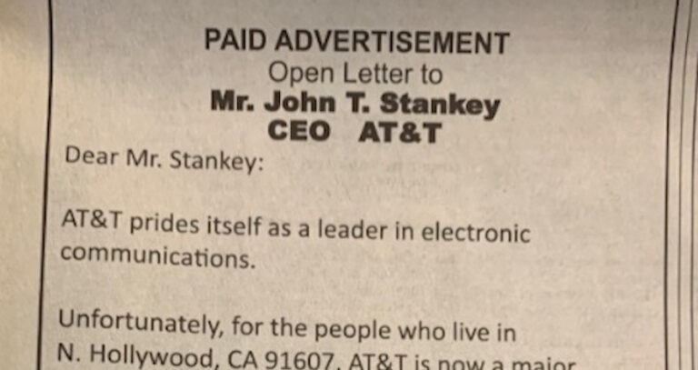 Aaron Epstein AT&T Letter