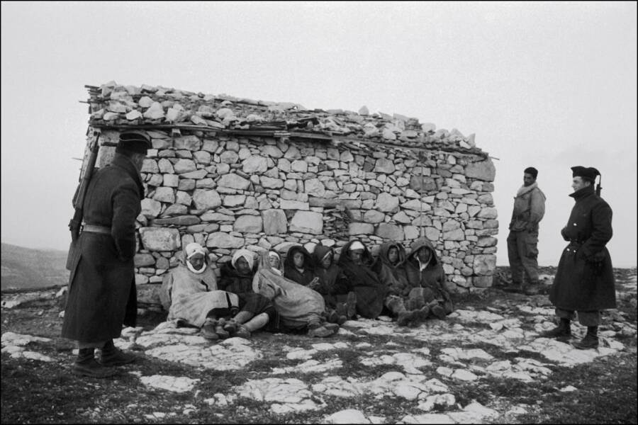 Algerian Prisoners Of War Against Wall