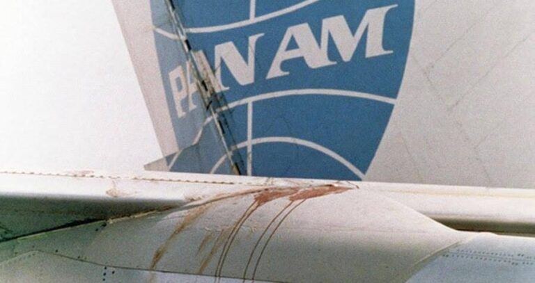 Blood Splattered Pan Am Wing