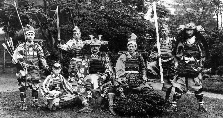 Group Of Samurai In Armor