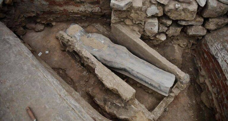 Notre Dame Lead Sarcophagus