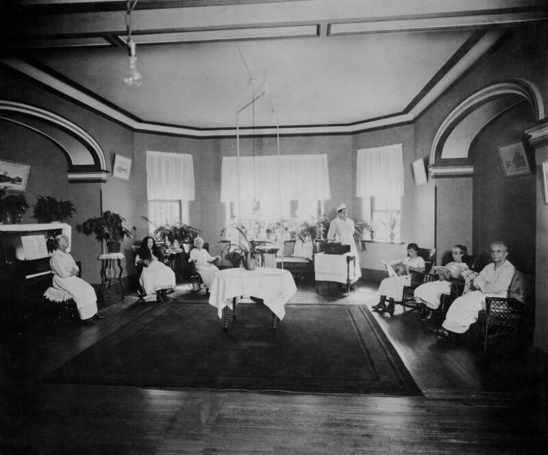 Women Sitting In Ladies Ward