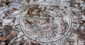 Roman Mosaic Showing The Trojan War