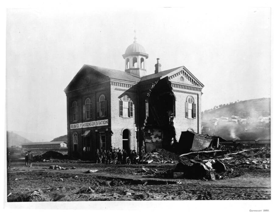Destroyed Train Station In Johnstown