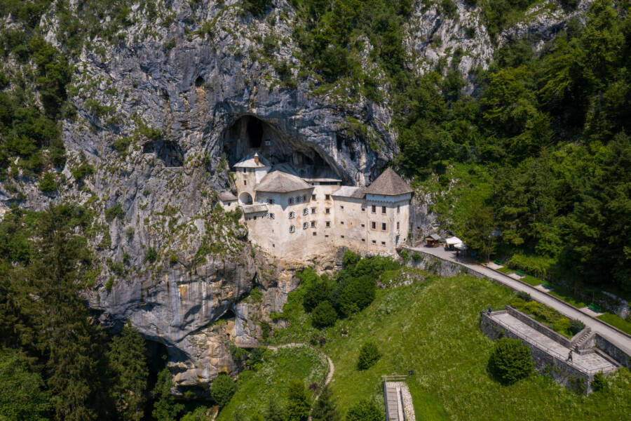 Predjama Castle From Above
