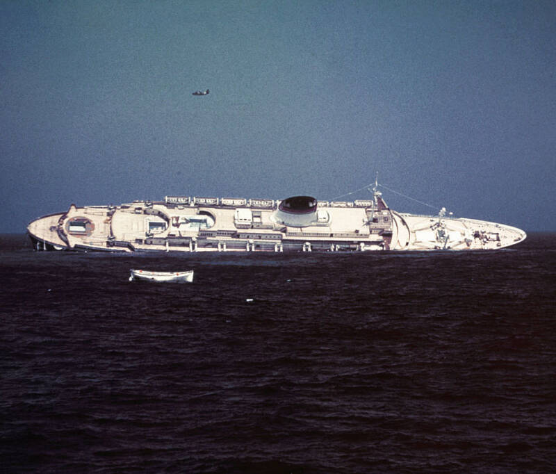 Andrea Doria Begins To Sink