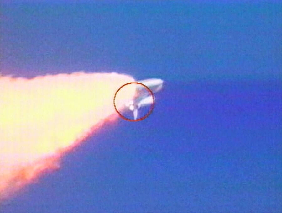 Columbia Debris Breaking Off