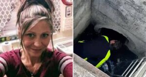 Lyndsey Kennedy Alongside Rescue Worker In Pipe