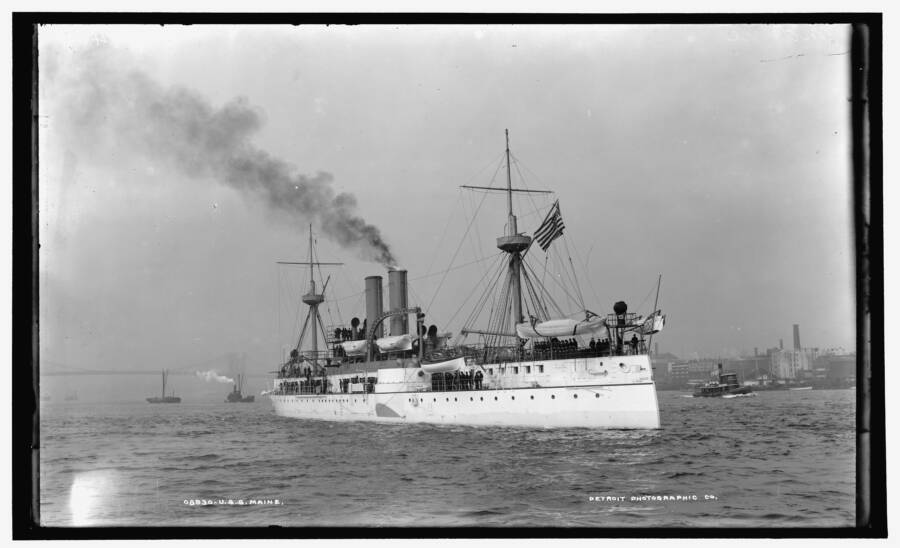 USS Maine In Motion