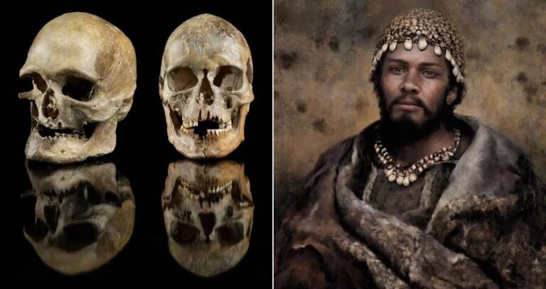 Ancient Human Skulls And Render