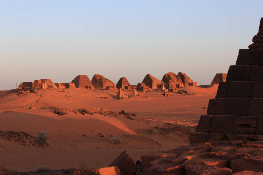 Meroe Pyramids At Sunrise