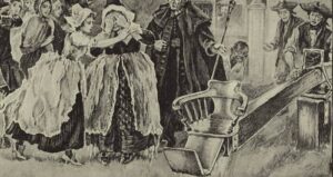 Two Women And Ducking Stool