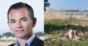 French Mayor Lepick And Construction Site