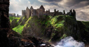 Dunluce Castle And The Waves