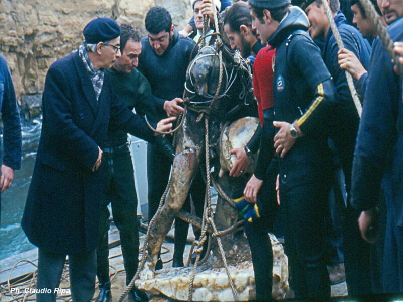 Recovering Baiae Sculpture
