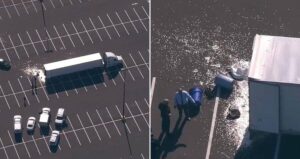 Truck In Parking Lot Alongside Dimes