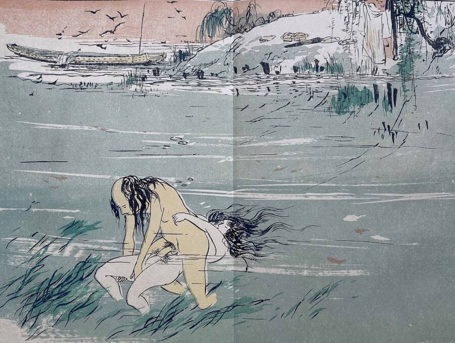 Couple Making Love In The Water