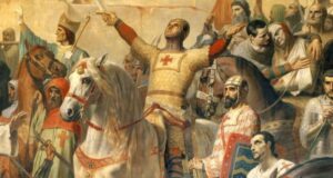Knights Templar On Horseback Featured
